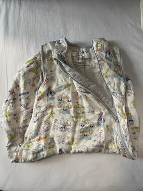 Loulou LOLLIPOP White Carnival Print Sleep Sack 3-6m